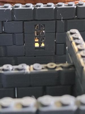 Stone Gothic Window Bricks - Compatible with Lego (r) Bricks and 25mm TTRPGs such as D&D (r)