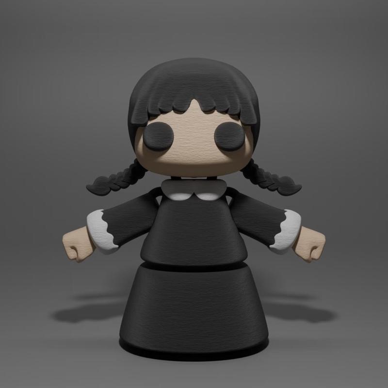 3D Printable Articulated Flexi Wednesday