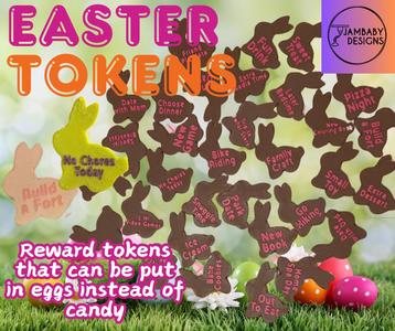 Easter Bunny Tokens -- Perfect for Easter Egg Hunts!
