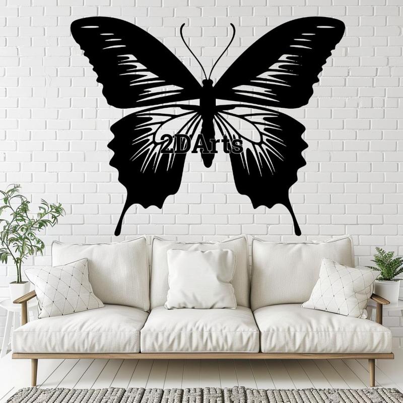 Butterfly 2D Wall Art/Window Art - Digital STL & SVG File for 3D Printing or Laser Cutting