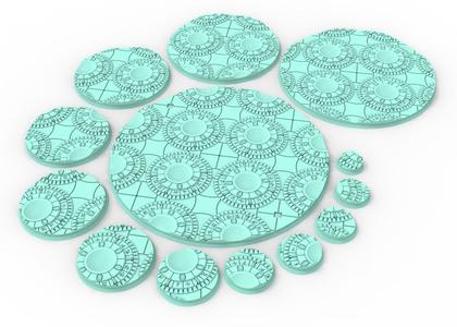 Dark city - 169 Round & Oval bases for wargame set 3