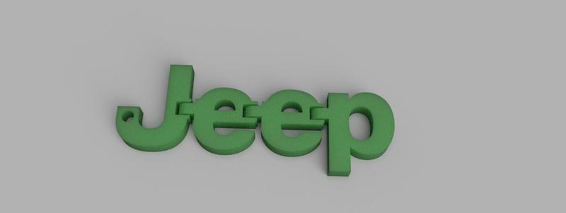 Jeep Keychain  print in place