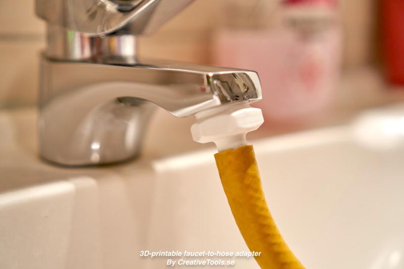 3D-printable faucet-to-hose adapter