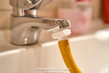 3D-printable faucet-to-hose adapter