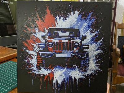 Splash Art Jeep HueForge V2