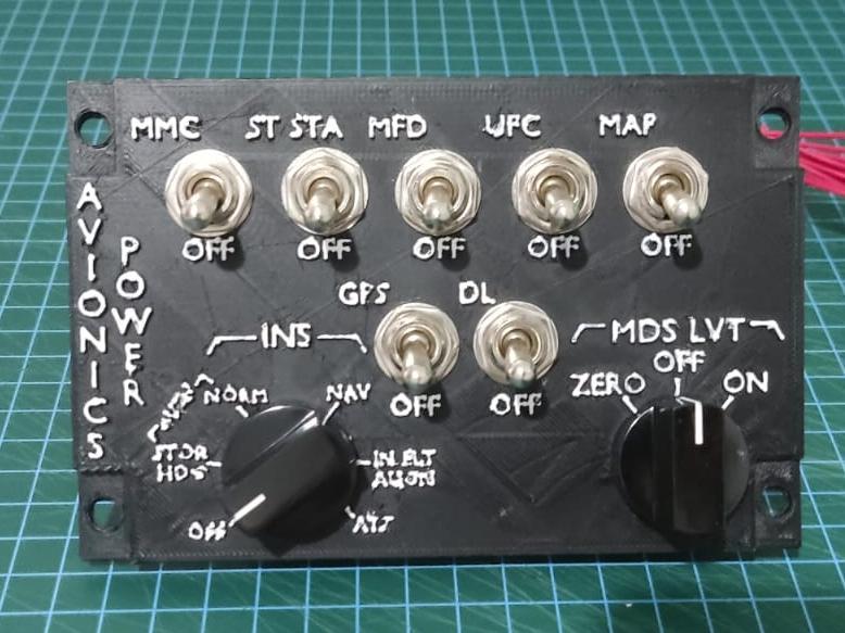 F16C "Viper" AVIONICS POWER right side panel