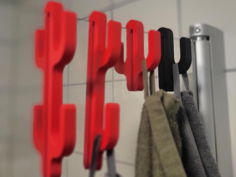 Shower hook for glass door/wall