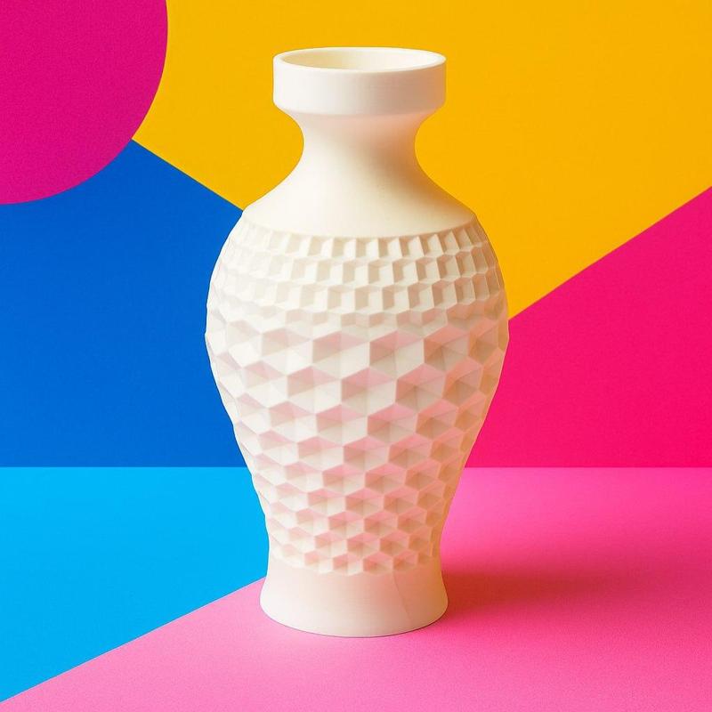 Geometric Texture Vase – Minimalist Elegant Decor