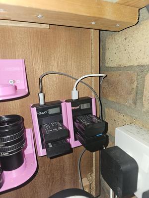Nikon / Canon Camera battery wall holder