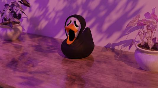 Scream rubber duck for Halloween