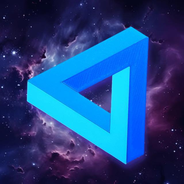 impossible triangle puzzle penrose triangle SUPER FAST EASY PRINT Dopamine Decor 
