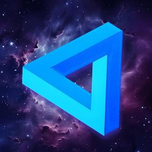 impossible triangle puzzle penrose triangle SUPER FAST EASY PRINT Dopamine Decor 