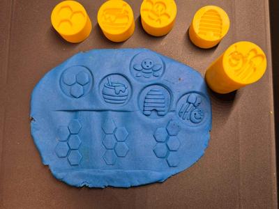 bee roller and stamps