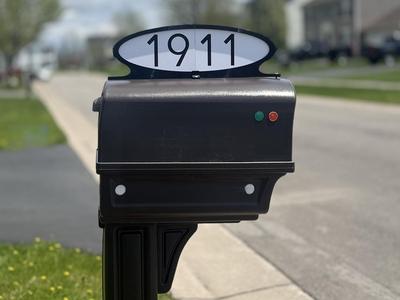 Mailbox/House Number Plate AMS/NO AMS