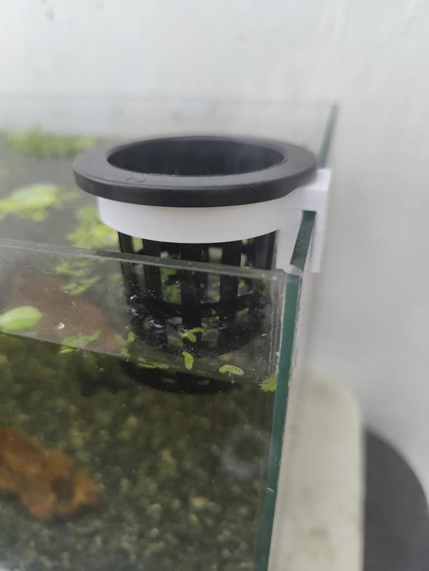 Aquarium Net Pot Clip(2 inch pot, 3mm glass)