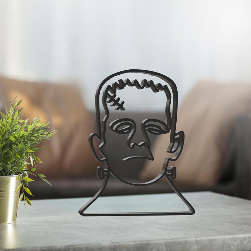 Frankenstein Line Art, Modern, Minimalist