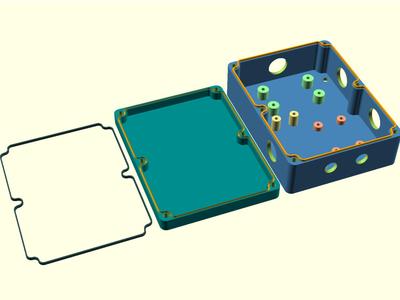 Stable and waterproof OpenSCAD case V7.4 by pbtec