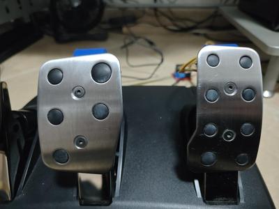 Rumble motor pedals support for Logitech G29 (motor RK-370 diameter 25mm) stl, f3d and gcode