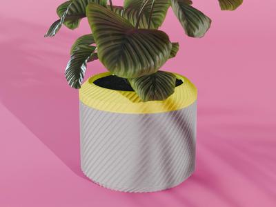 Nami Planter Pot, Scalloped Reverse Diagonal | Small, Medium, Large | Self Watering and Drip Tray 