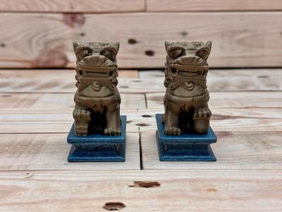 Chinese Guardian Lions - ornament pair.