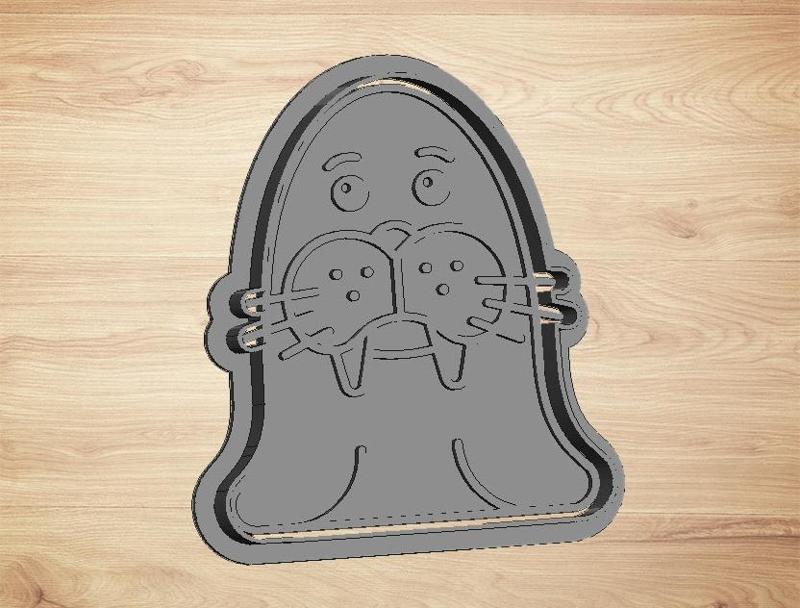 cookie cutter walrus - cutter and stamp