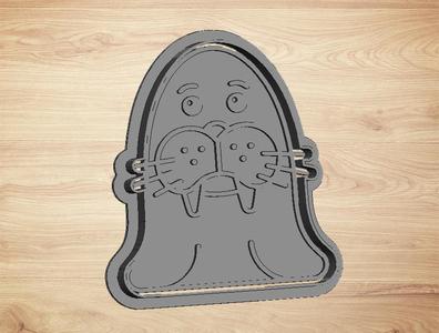 cookie cutter walrus - cutter and stamp