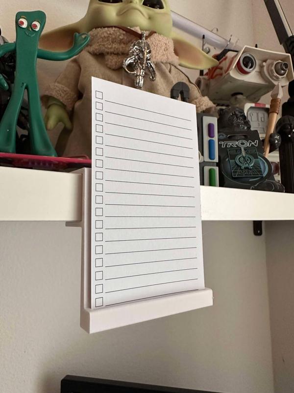 Task Card Holder Shelf Mount.stl