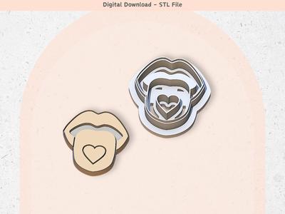 Love Share Sign Clay Cutter for Polymer Clay | Digital STL File | Clay Tools | 5 Sizes