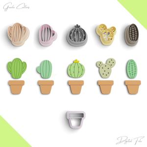 Cactus Polymer Clay Cutter Pack, 6 Models, 2 Cutter Version, 5 Sizes Included, No: 1139