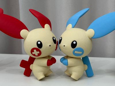 Plusle & Minun! (Two-color printing)
