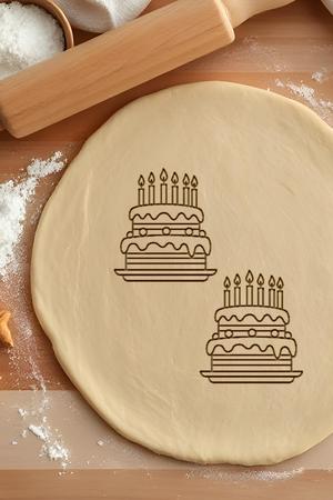 Birthday Cake Cookie Cutter, Biscuit Cutter