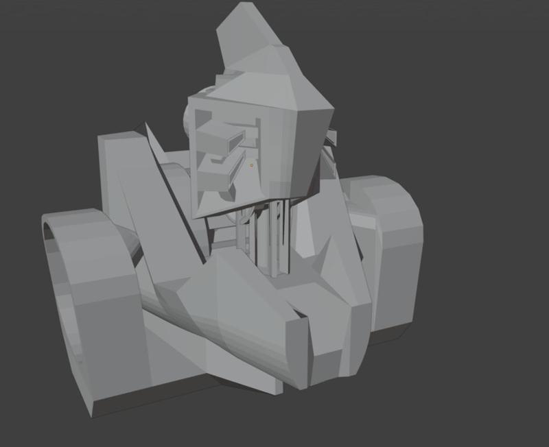 robot bust large base