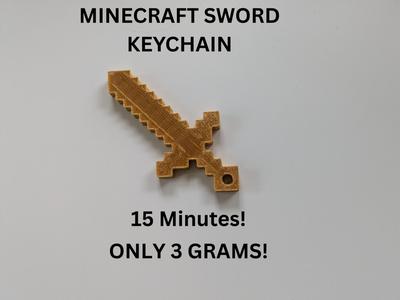 Minecraft Sword Inspired Keychain