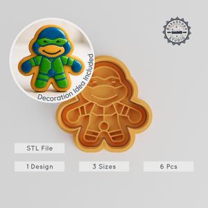 Ninja Shape Cutter & Stamp Set, 6-Piece, Perfect for Cookies & Fondant, Includes 3 Sizes, Japanese Warrior Design PRODUCT_1270