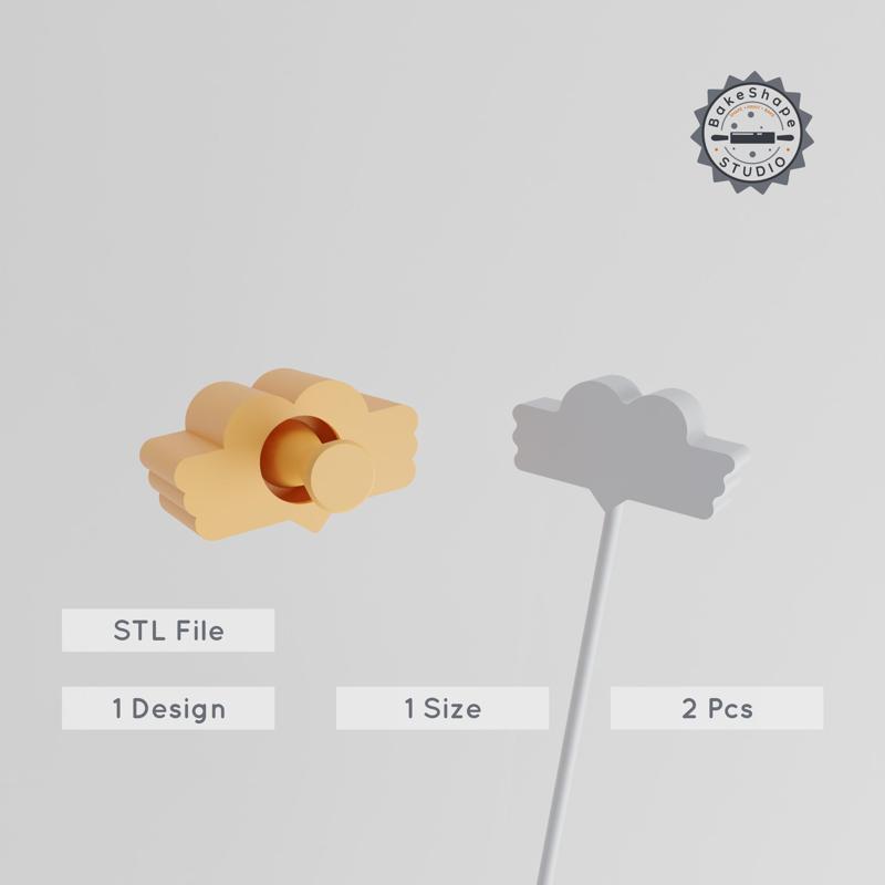 Love Badge Cake Pop Mold, Romantic Heart Emblem, 2-Piece Heart Insignia Set for 3D Printing PRODUCT_1229