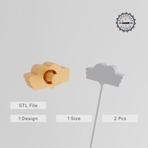 Love Badge Cake Pop Mold, Romantic Heart Emblem, 2-Piece Heart Insignia Set for 3D Printing PRODUCT_1229