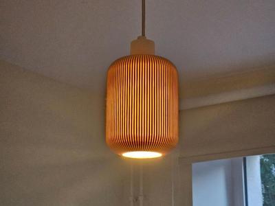 Stylish square ribbed lamp