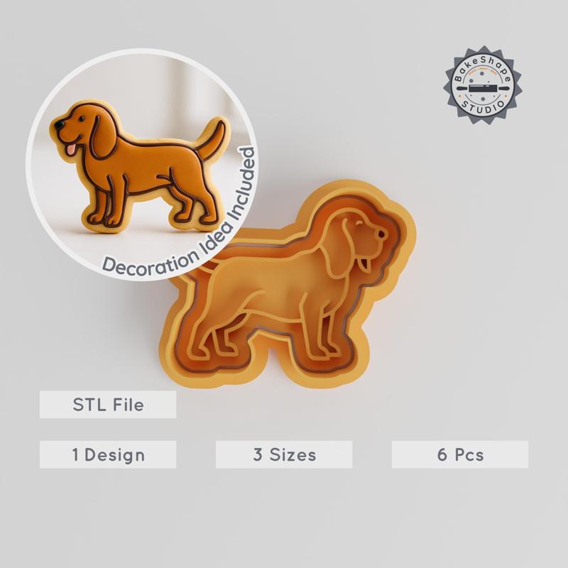 Bloodhound Cookie Cutter & Stamp Set, Hound Dog Cookie Tools, 3 Size Options, Perfect for Fondant and Baking PRODUCT_262