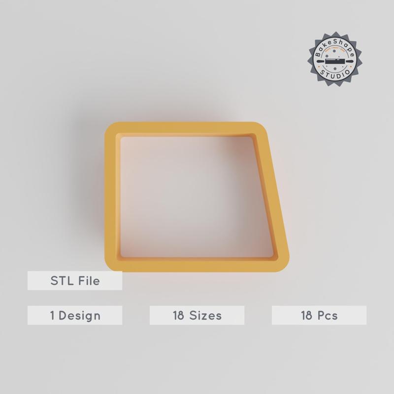 Trapezoid Shape Cutter Set, 18 Pieces, 0.75"-5", Perfect for Cookies, Fondant & Clay PRODUCT_1160