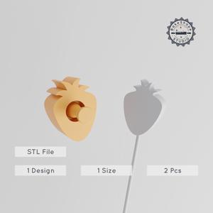 Strawberry Cake Pop Mold, Sweet Berry & Vitamin Fruit 2-Piece Set, Juicy Fruit Dessert Decoration PRODUCT_1200