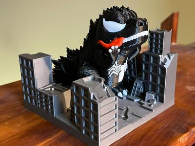 Chibi Venom-zilla Mashup Articulated Flexi Toy