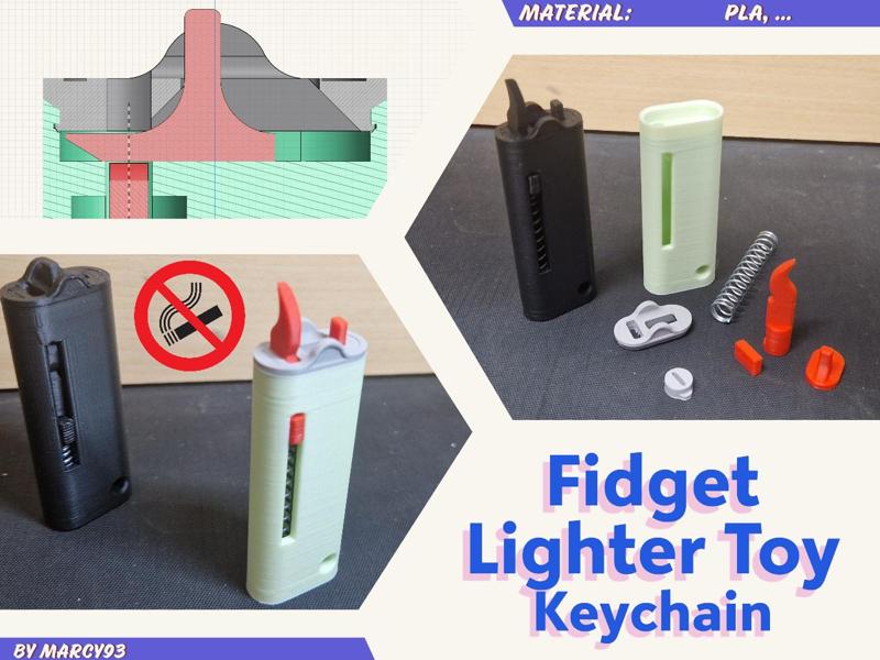 Toy Lighter Fidget -Keychain