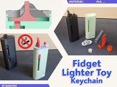 Toy Lighter Fidget -Keychain