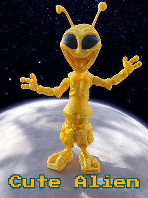 Cute Alien!!! Print In Place!!!