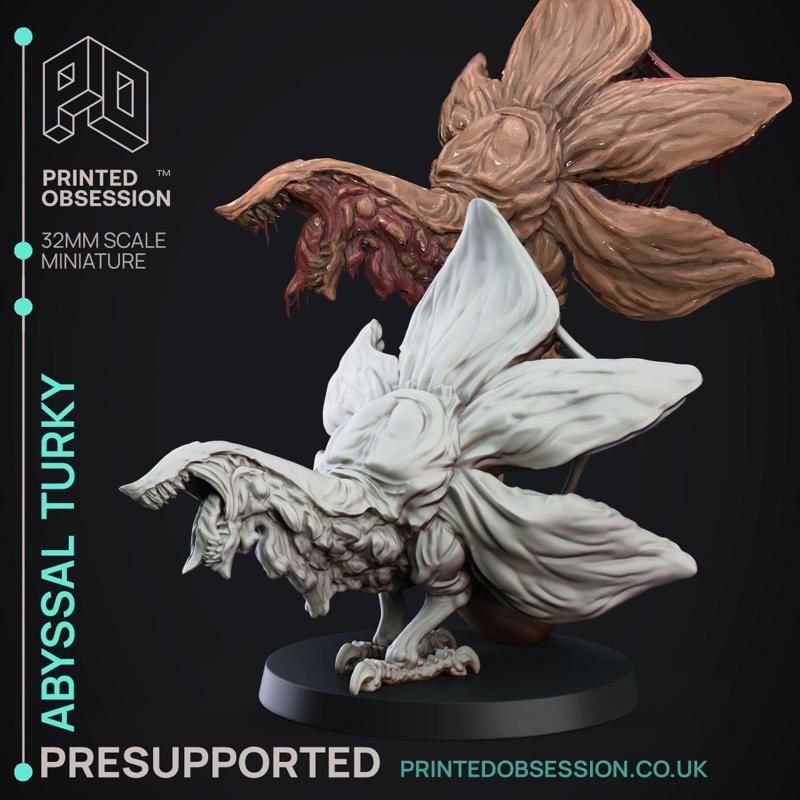 Abyssal Turky - Elemental Familar - PRESUPPORTED - 32mm scale