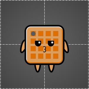 Cute Waffle Keychain