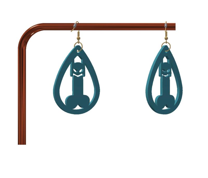 Naughty keychain / earrings