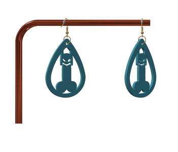 Naughty keychain / earrings