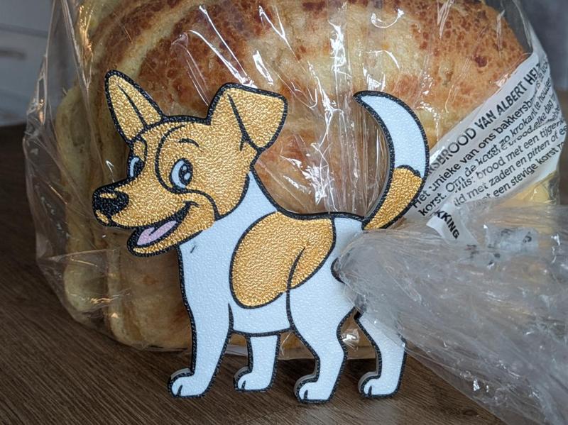 Jack Russel bread bag clip