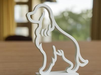 Minimalist Cocker Spaniel Silhouette